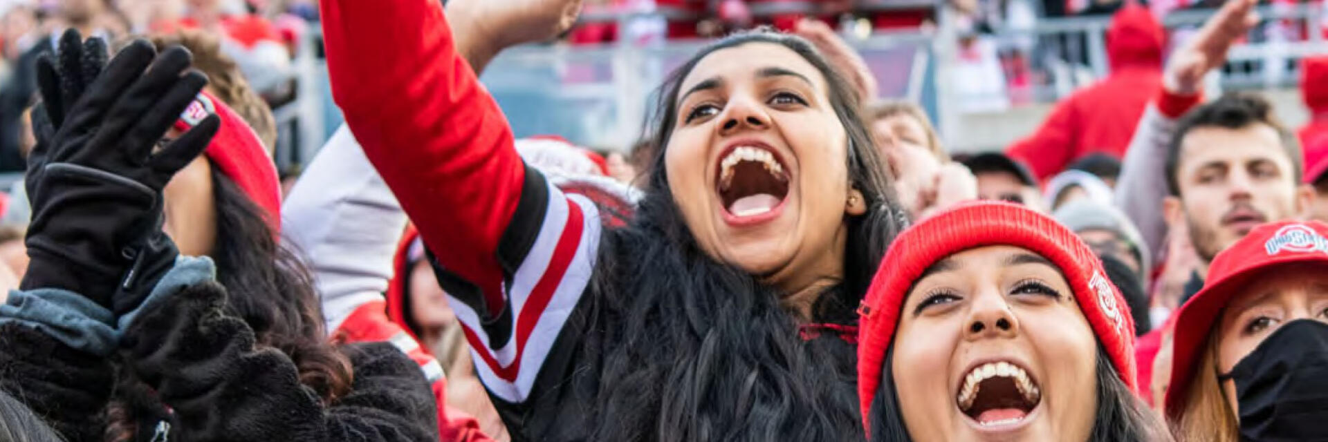 Students at Buckeyes Football Game